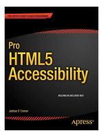 Cover of the book 'Pro HTML5 Accessibility' by Joshue O. Connor