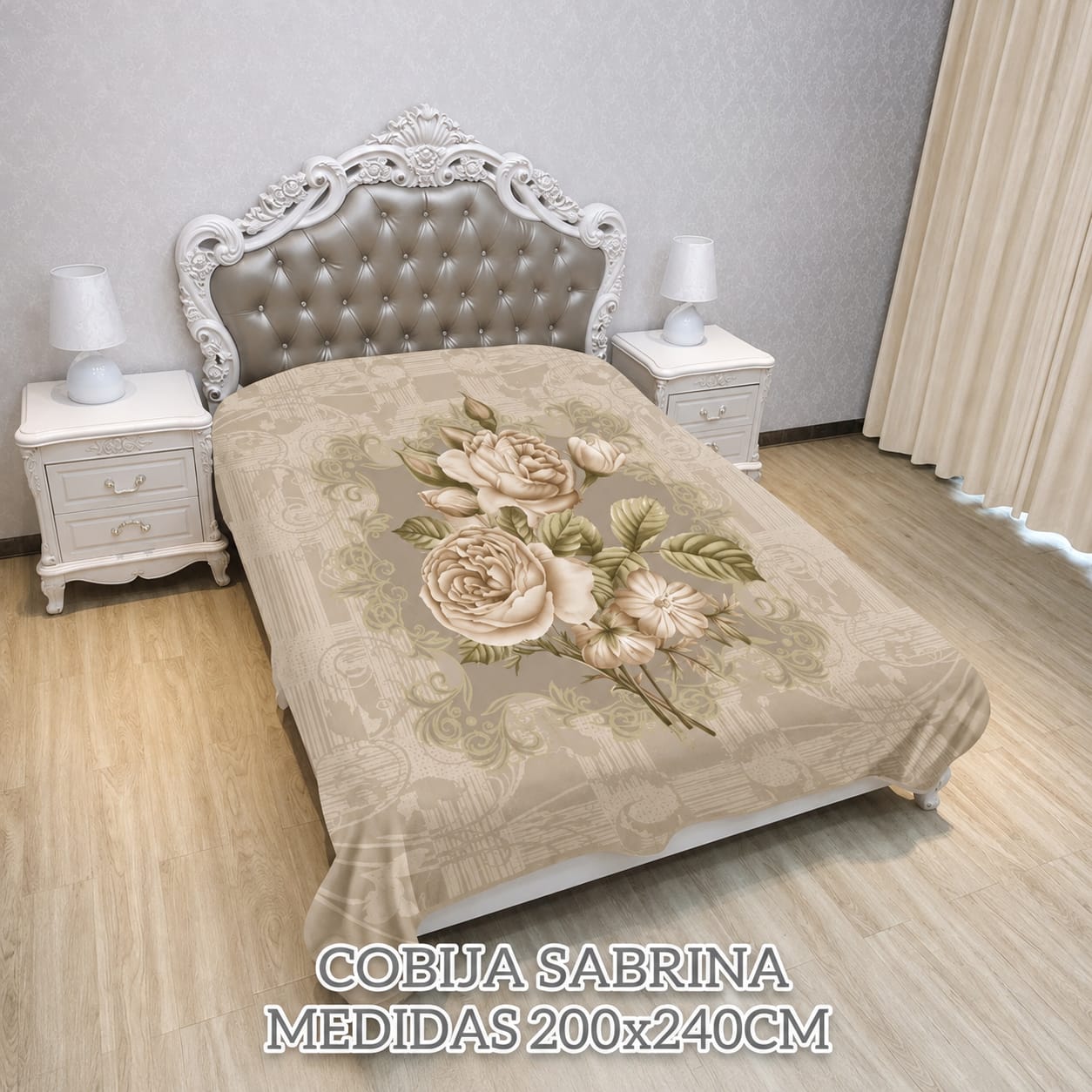 Cobija floral 200x240 San Andresito San José