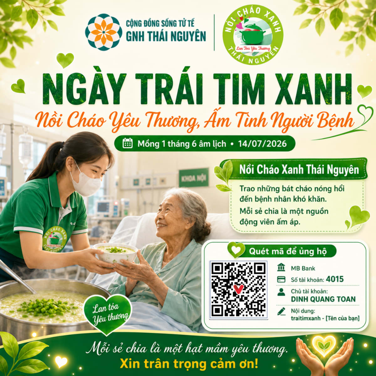 Ngày Trái Tim Xanh - Tháng 6 Âm Lịch - 14/07/2026