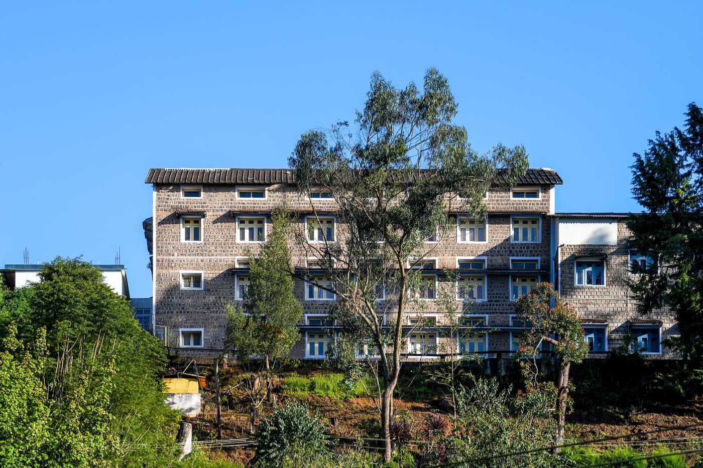 South facade, classroom buildings, St. Hilda's Girls School, Ooty, The Nilgiris, Tamil Nadu, India