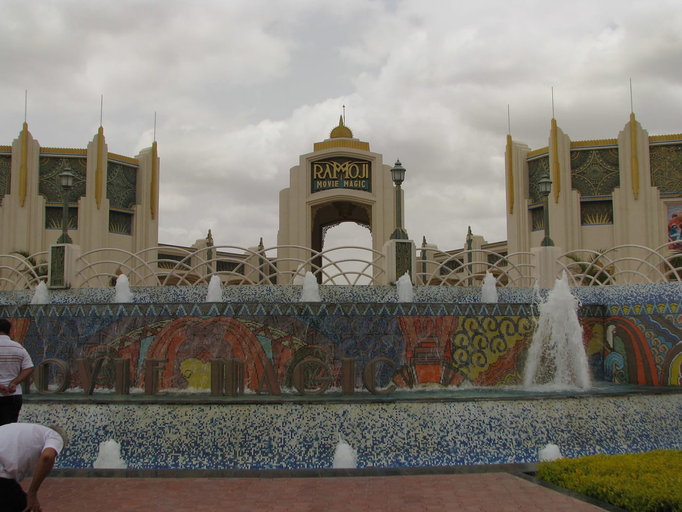 Ramoji Film City, East of Hyderabad, is reputed as the largest film studio grounds in the world and they make Hindi, Tamil, Telegu and even 