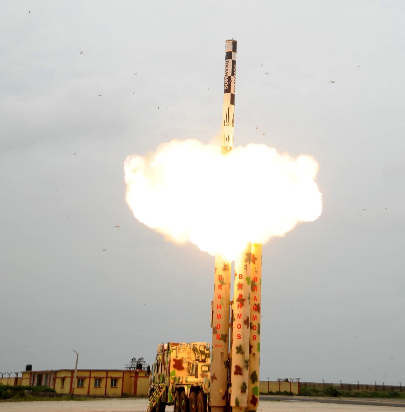 BrahMos, supersonic cruise missile successfully test firing to validate critical indigenous components from the Integrated Test Range (ITR),