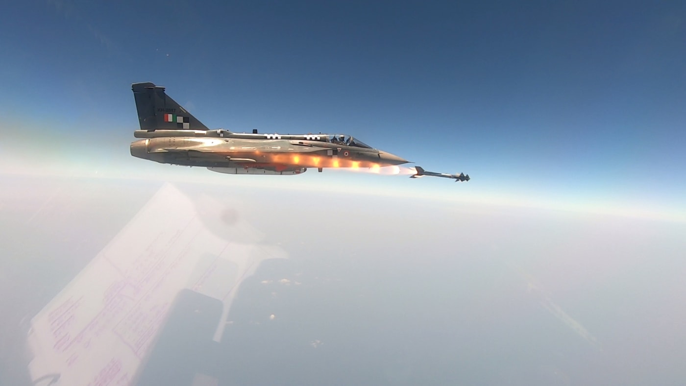Defence Research and Development Organisation (DRDO) conducts maiden trial of Python-5 Air to Air Missile, in Goa on April 27, 2021.