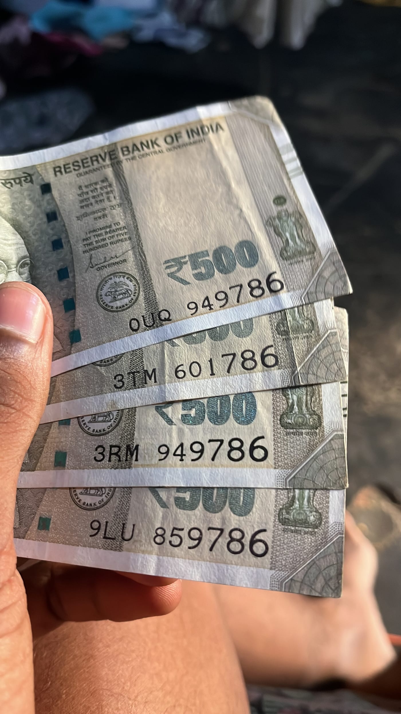 Indian 500 rupees currency