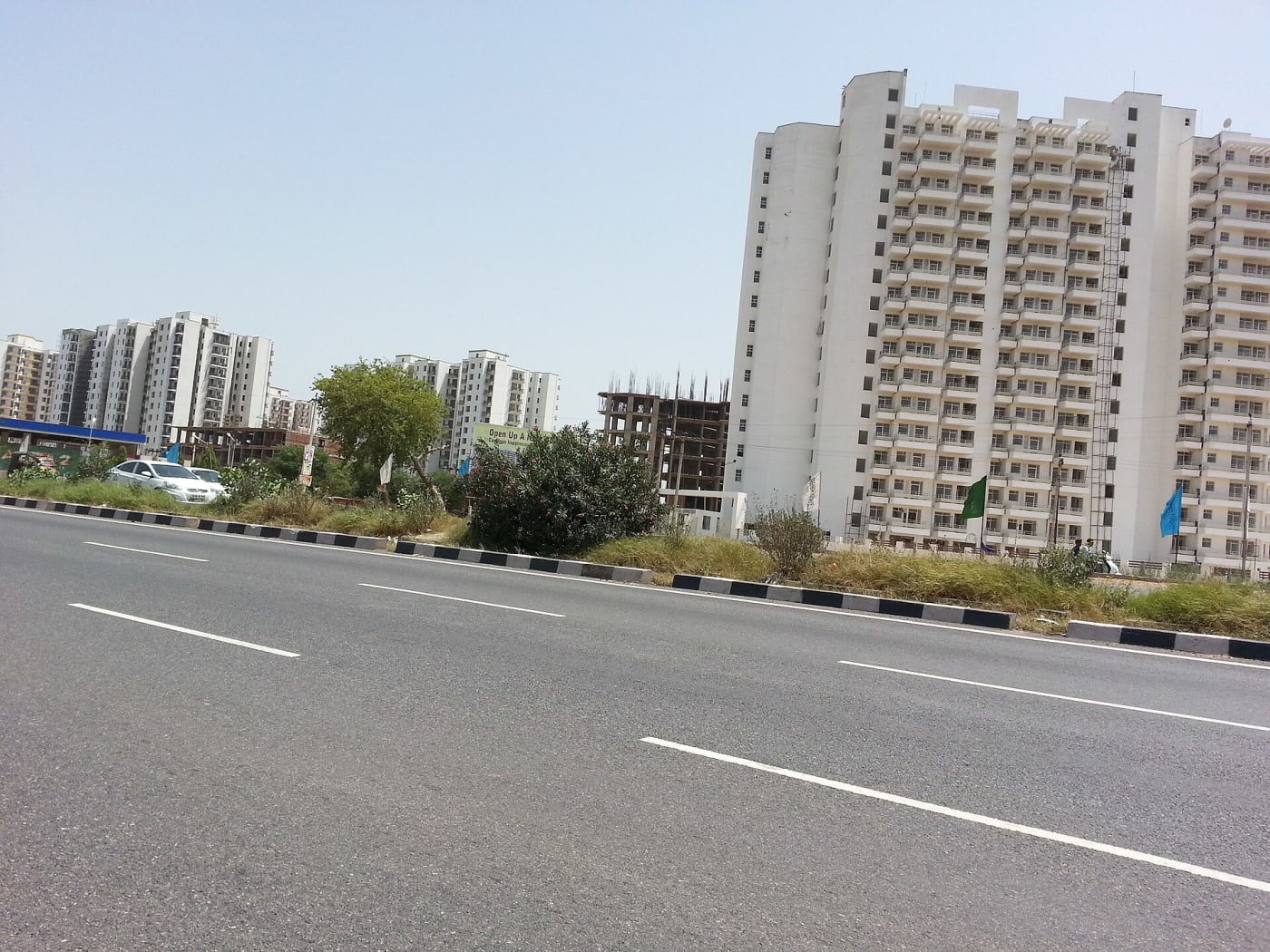 Under construction residential buildings at Neemrana