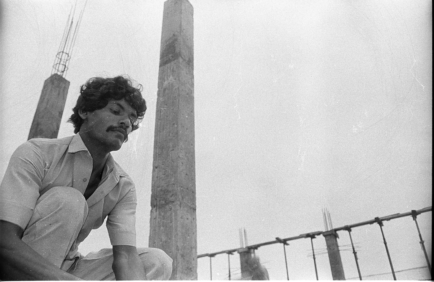 This photograph was taken during construction of the Science City at the Dhapa dumping ground in Calcutta, that was developed by the Nationa