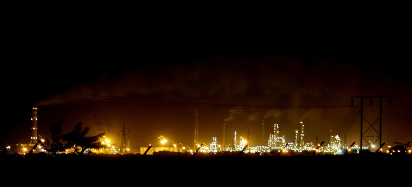 The Essar Oil Refinery at Vadinar, near Jamnagar