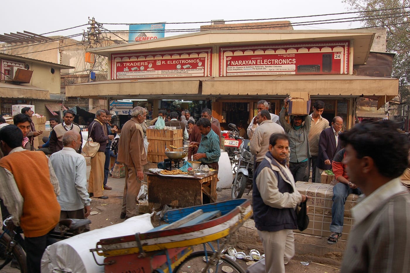 View of Old Lajpat Rai Market, Diwan Hall Road, Chandni Chowk, Delhi, India