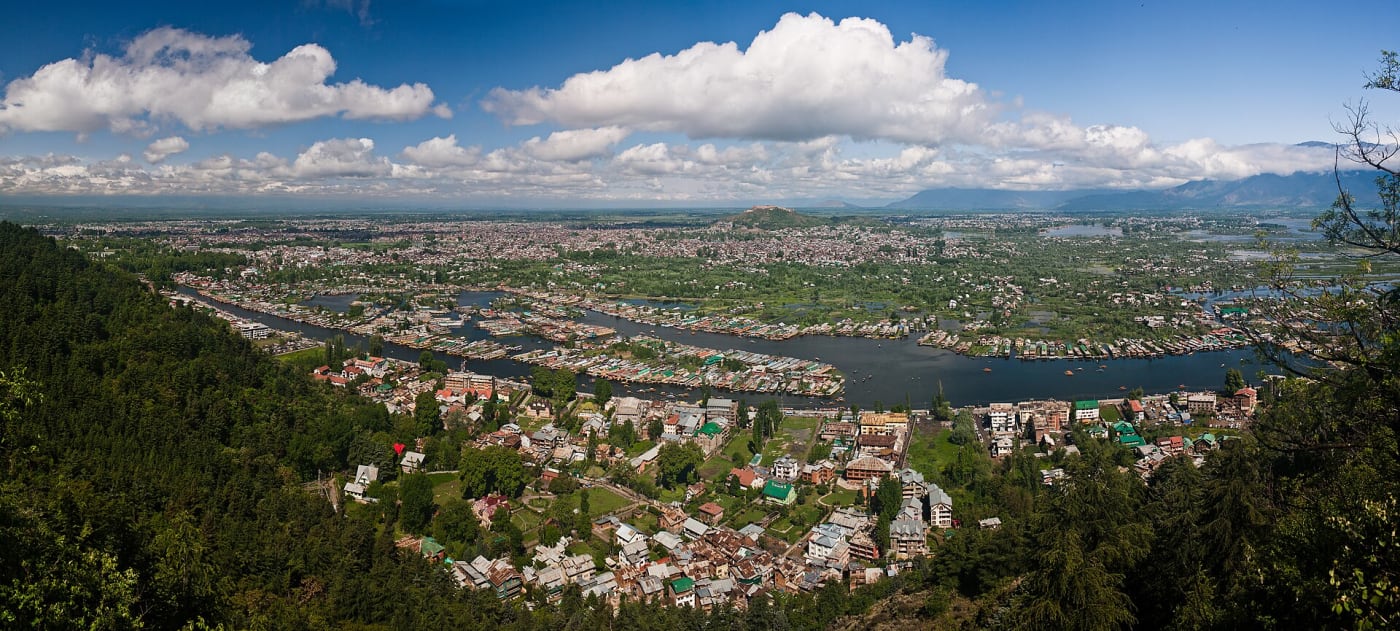 View of Dal Lake and the city of Srinagar from Shankaracharya Hill