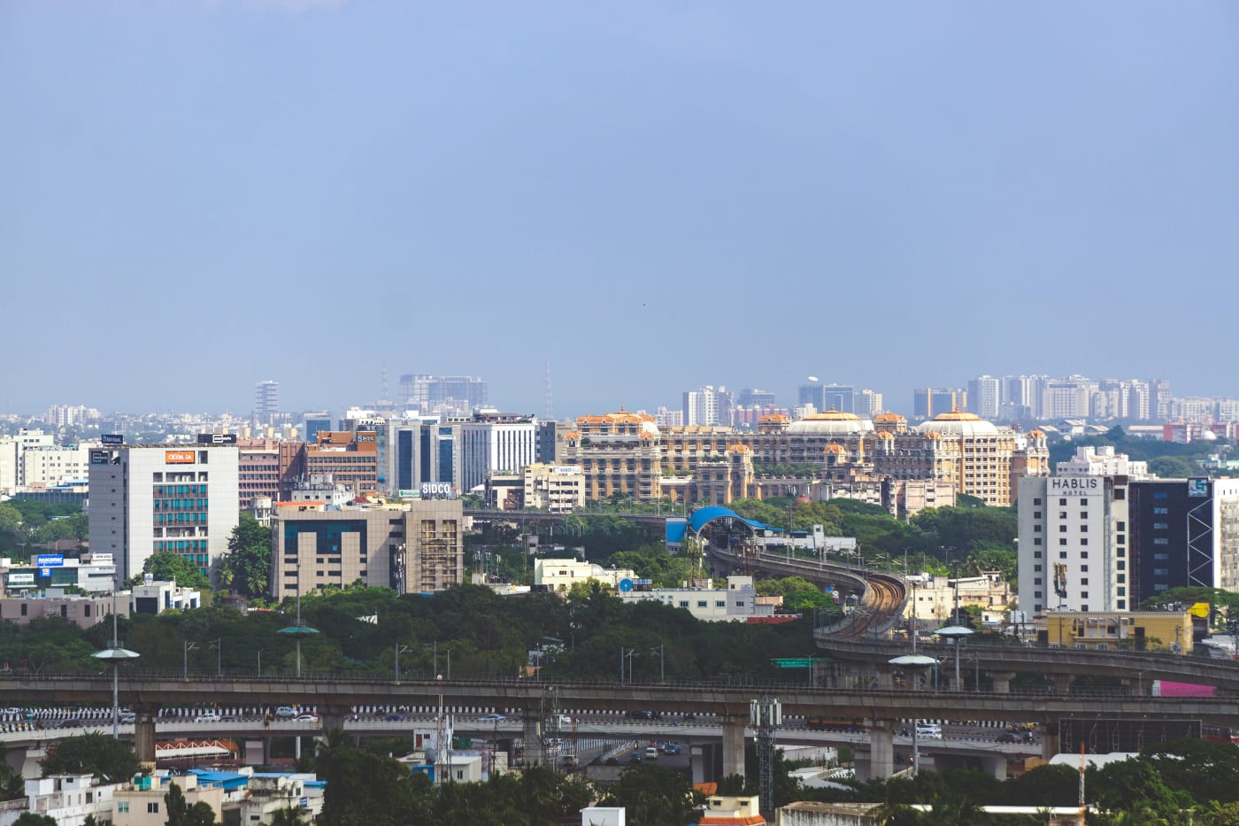 Chennai city skyline seen from St. Thomas Mount, Tamil Nadu.