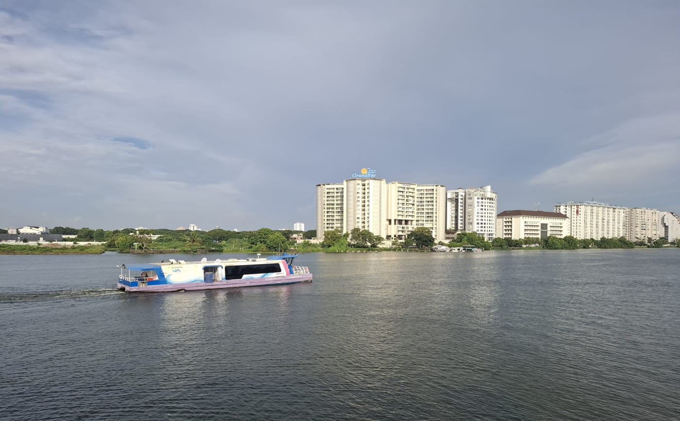 A Kochi Water Metro boat, Kochi, Kerala.