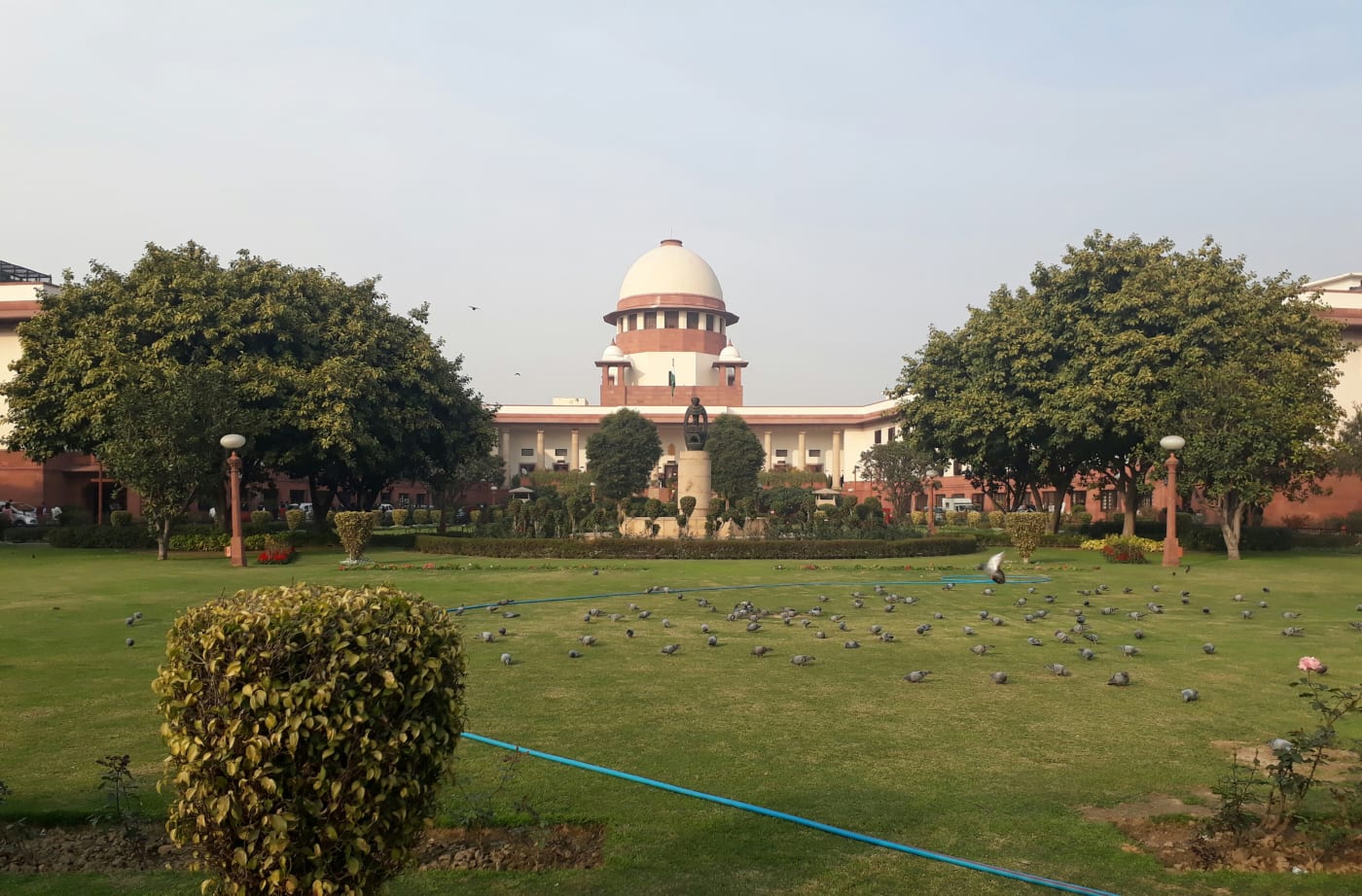 The Supreme Court of India and its front garden, New Delhi.
