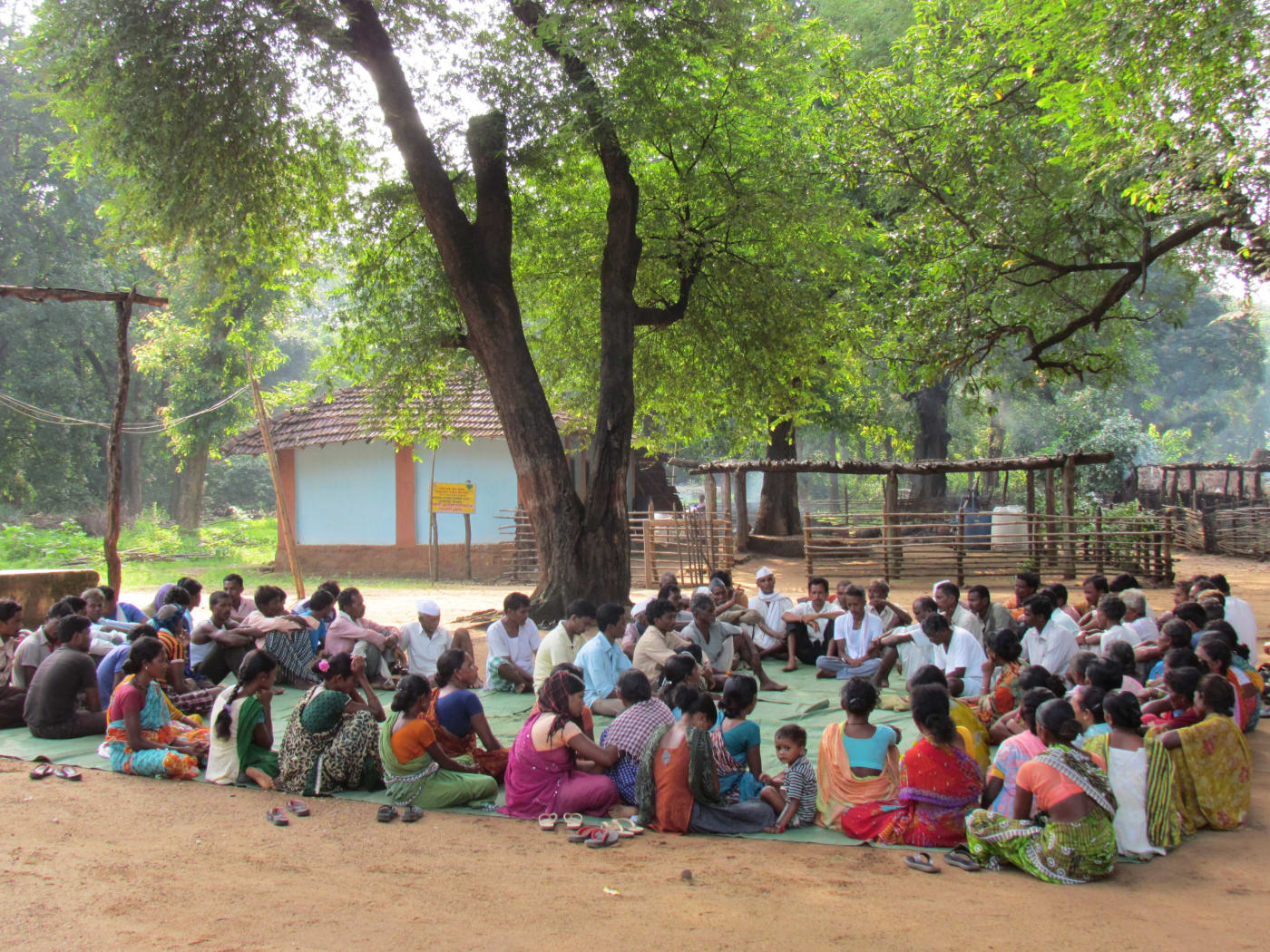 A village assembly (gram sabha) in Mendha (Lekha), Gadchiroli district, Maharashtra.