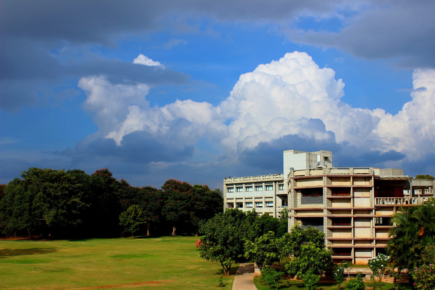 A building on the campus of the National Centre for Biological Sciences, Bengaluru.