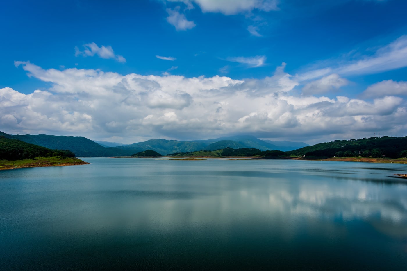 Umiam Lake in the hills north of Shillong, Meghalaya.