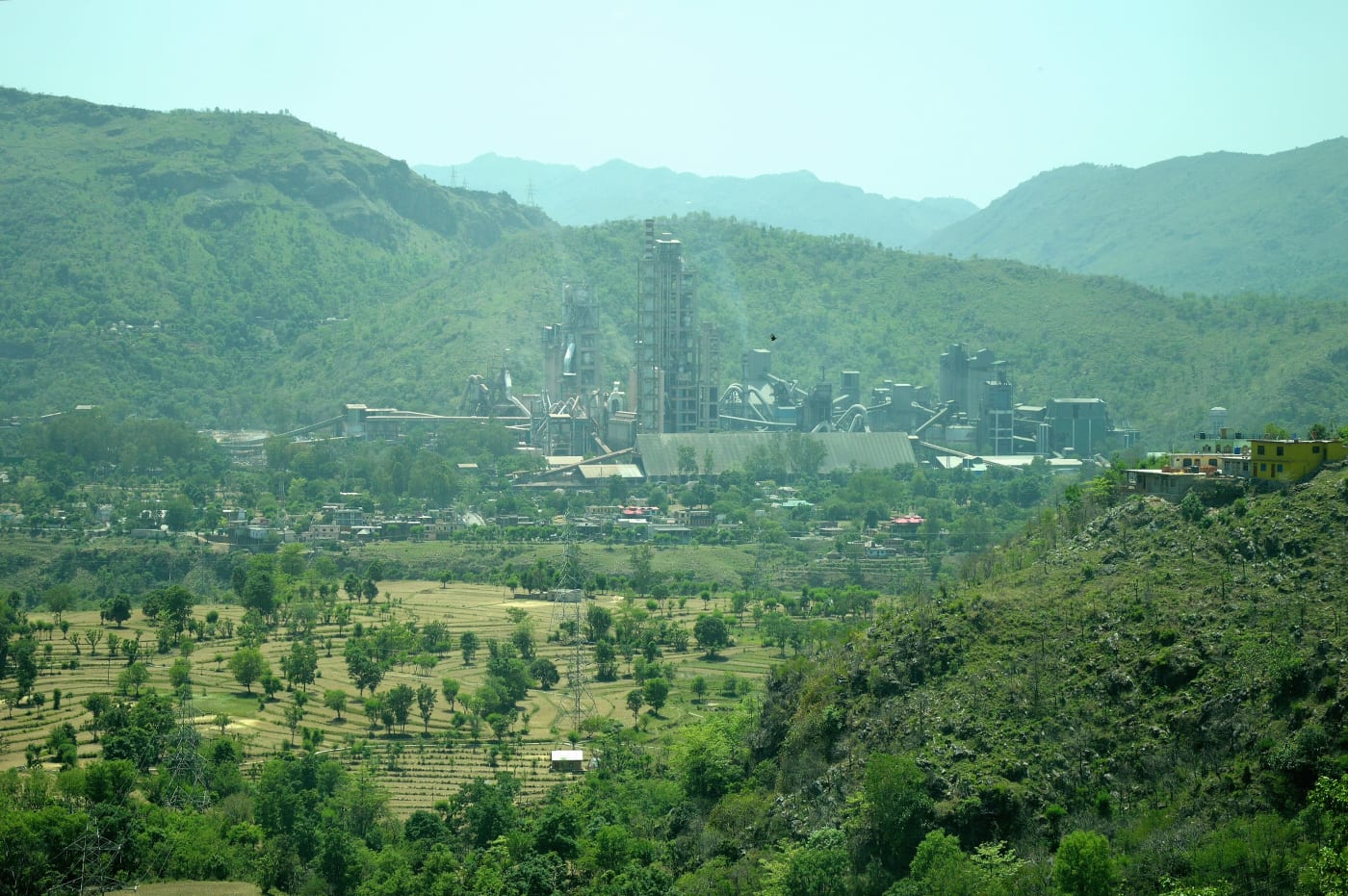ACC's Gagal cement works at Barmana in Bilaspur district, Himachal Pradesh, set in a green valley.