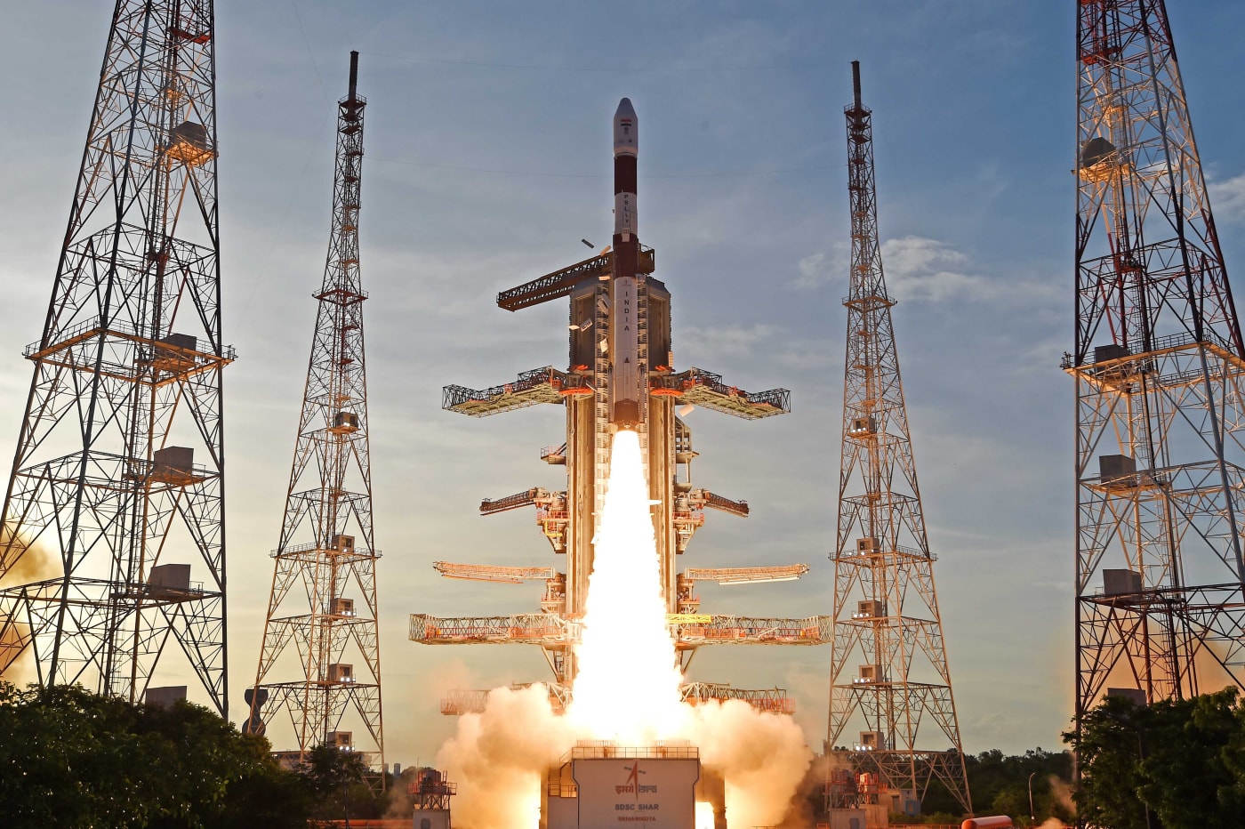 PSLV-C53 lifts off from the Second Launch Pad at Satish Dhawan Space Centre, Sriharikota.