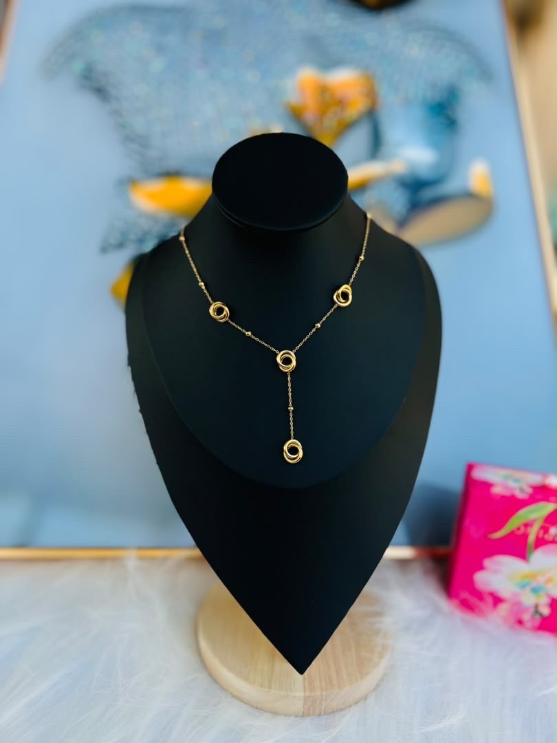 doubled circle necklace