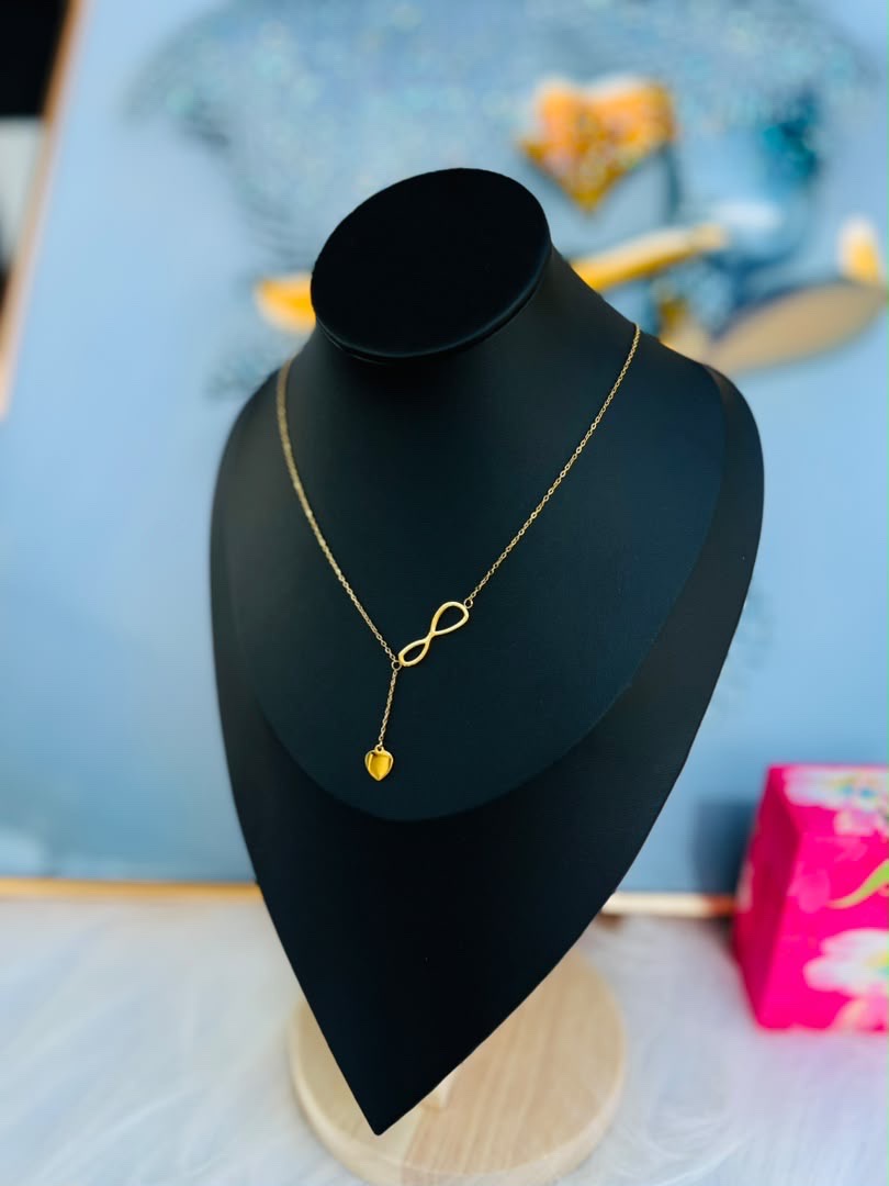 infinity necklace with love drop ❤️