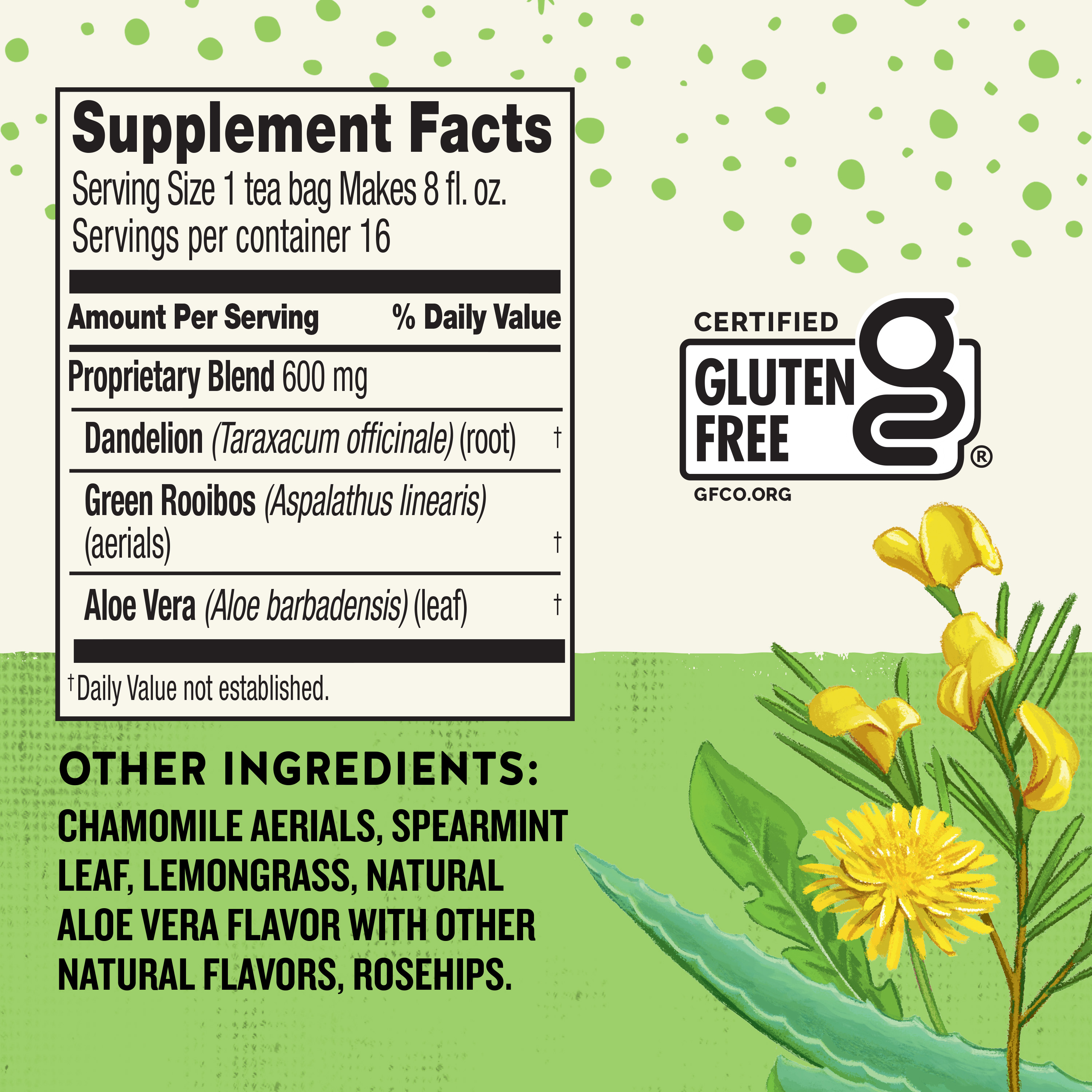 Celestial Seasonings Wellness Detox Blend Dandelion Tea Bags, 16ct