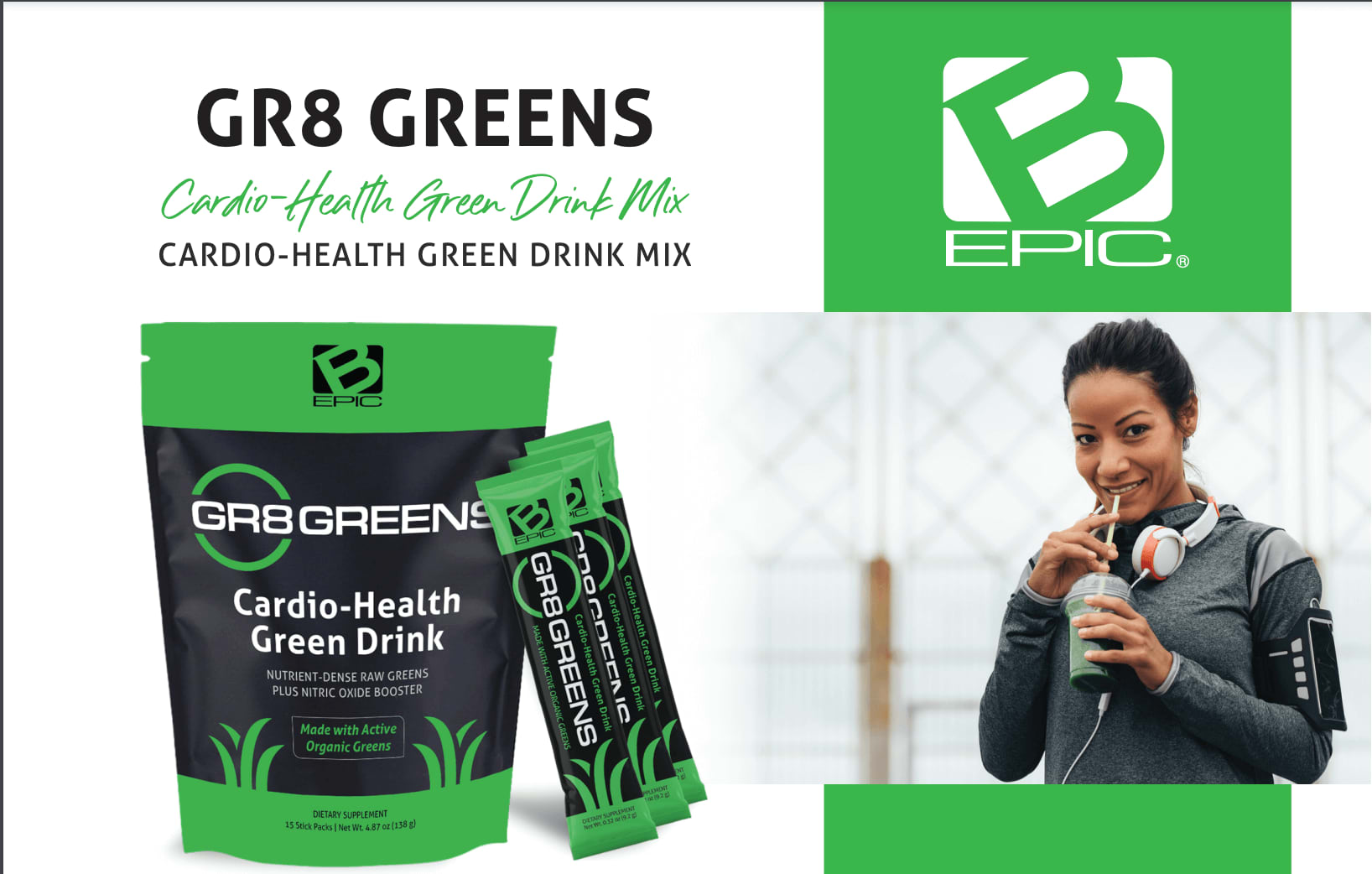 GR8 GREENS - Kardio-egészséget szolgáló zöld italkeverék GR8 GREENS