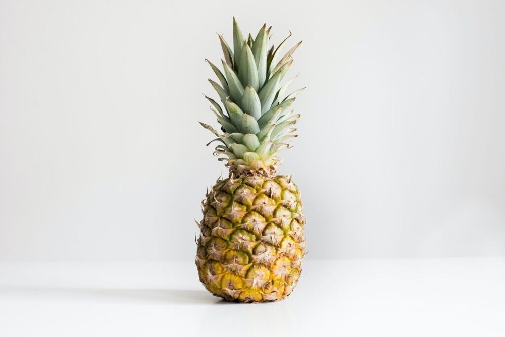 A pineapple on a white background