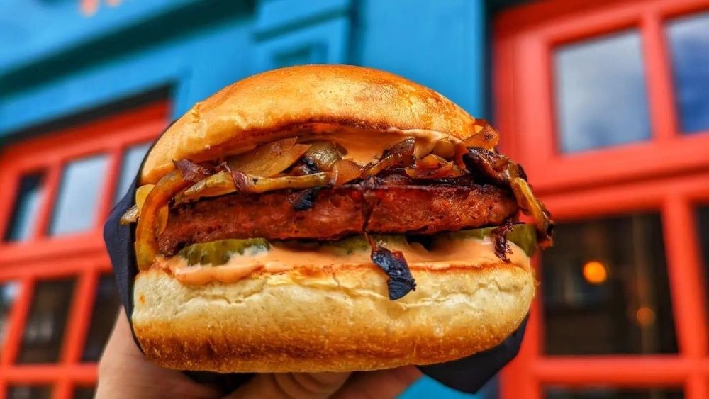 photo of Rabbit Food’s vegan junk food burger