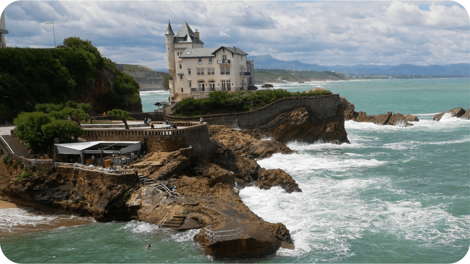 A view of the Villa Belza in Biarritz, France