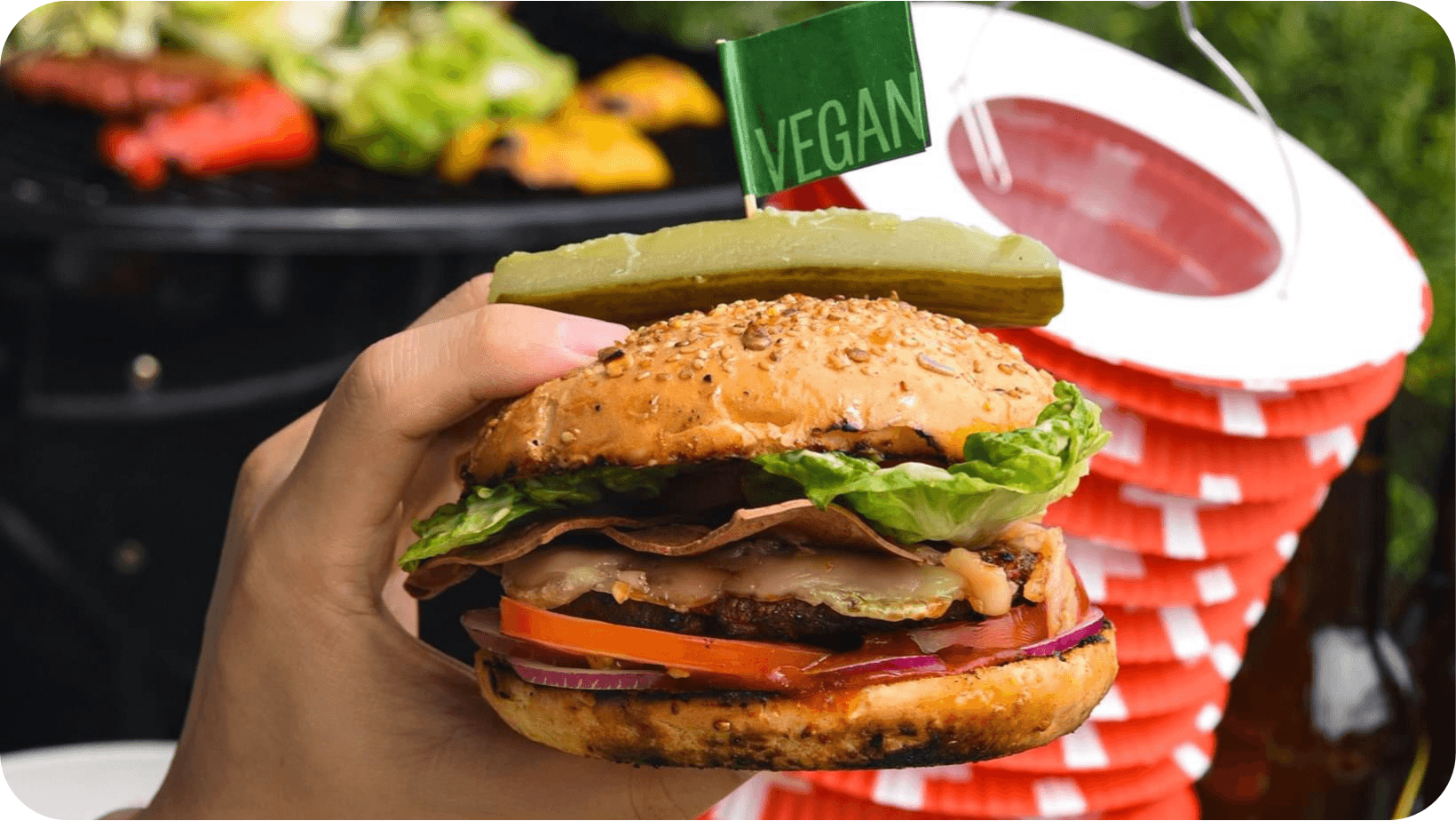 Vegan burger from Haus Hiltl in Zurich, Switzerland (300 words)