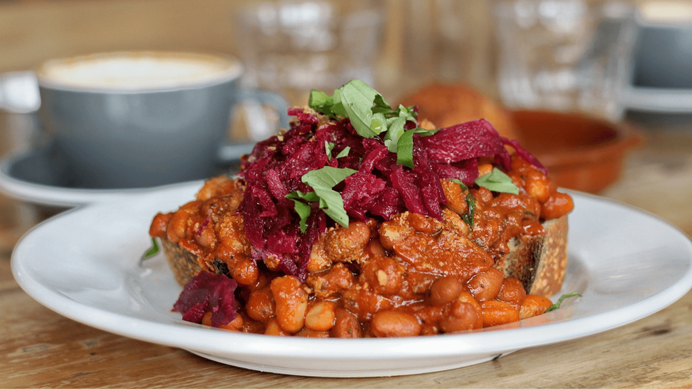 Tuscan beans - vegan brunch in Dublin