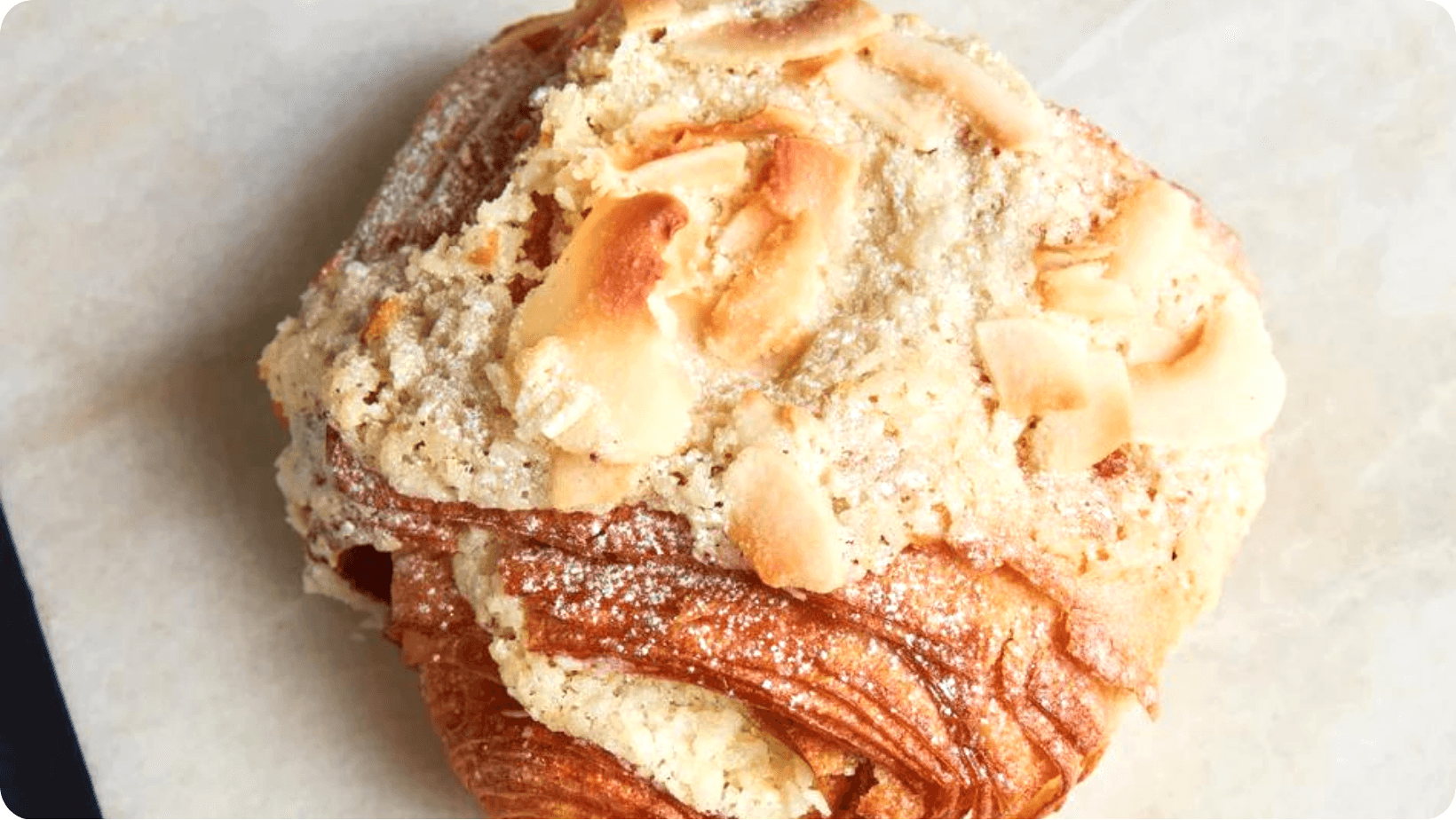 Vegan Coconut Pain Au Chocolat from The Flour Pot Bakery, Brighton.