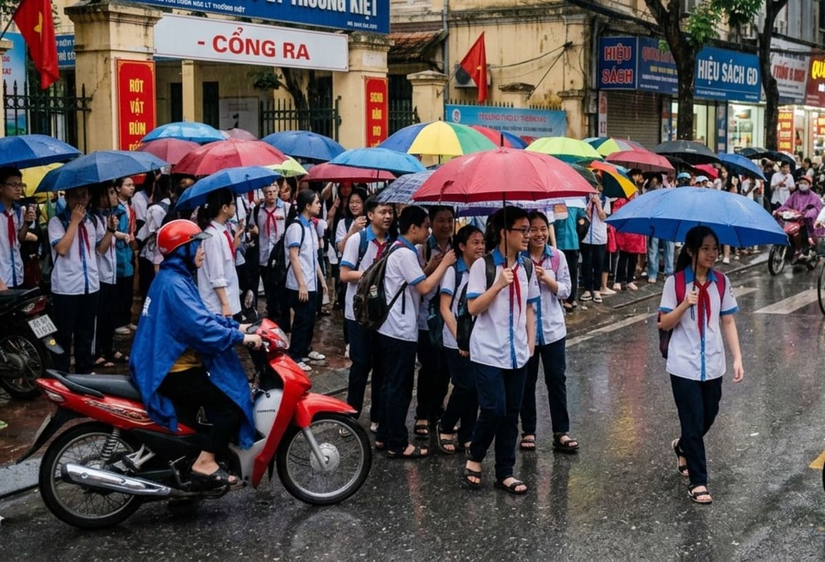 Cơn mưa chiều và câu chuyện ấm lòng của người thầy