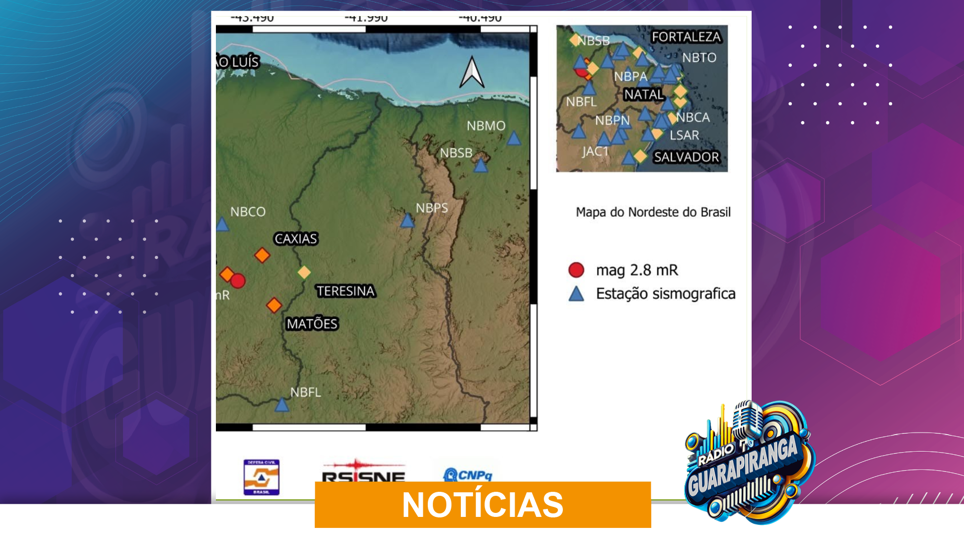 Tremor de magnitude 2,8 assusta Caxias e mobiliza pesquisadores