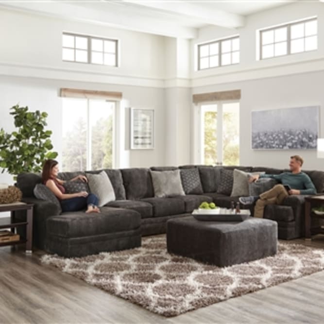 Mammoth 3 Piece Sectional in Smoke Fabric by Jackson Furniture