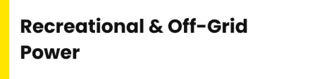 Recreational & Off-Grid Power