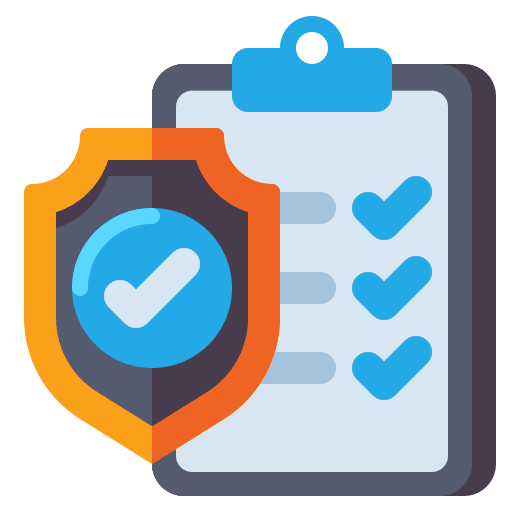 Checklist illustration of common storefront system issues like leaks and misaligned doors