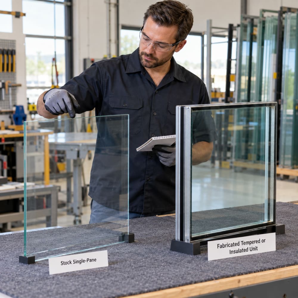 Comparison of stock single-pane glass and fabricated specialty window glass for cracked window replacement