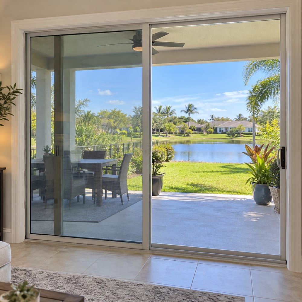 Sliding patio door glass replacement at a residential property in Sanford Florida