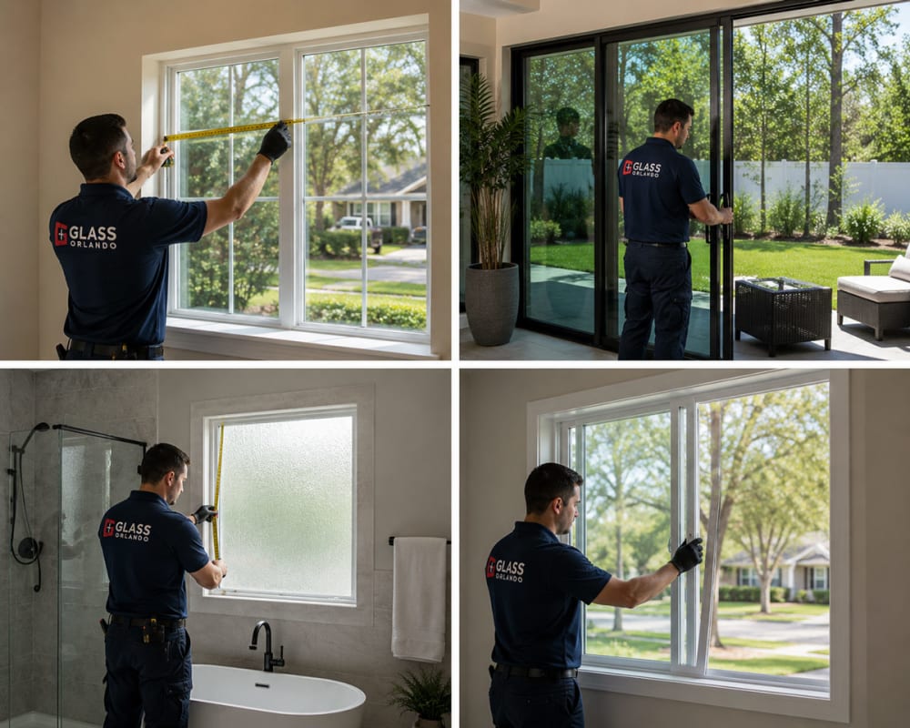 Residential window patio door privacy glass and double-pane replacement services offered by Glass Orlando