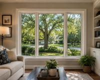 Five-star review from a North Orlando homeowner after custom living room window glass replacement