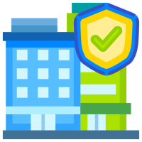 Icon representing storefront system repairs for multi-tenant retail centers