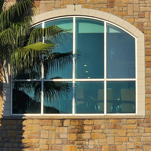 new clear storefront glass installed at Altamonte Springs office lobby entrance. Click to open in modal.