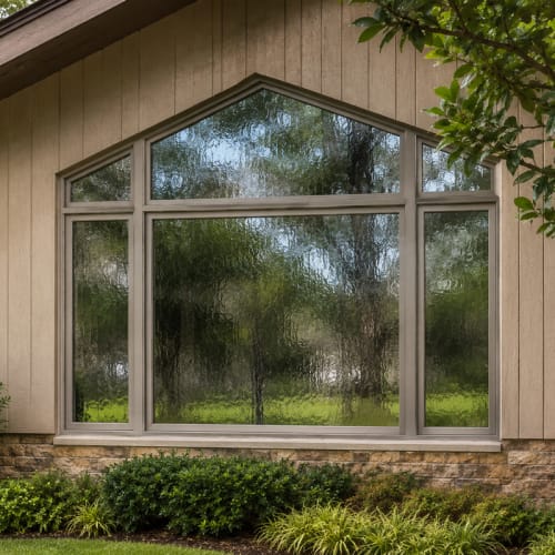 Older Apopka home window fitted with hard-to-match custom replacement glass. Click to open in modal.
