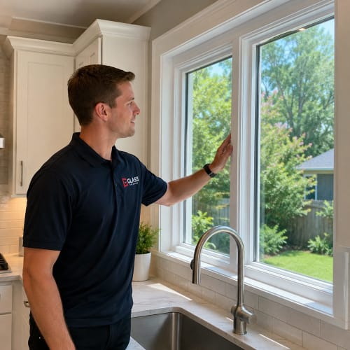 Fogged kitchen double-pane window in Maitland replaced with clear insulated glass. Click to open in modal.