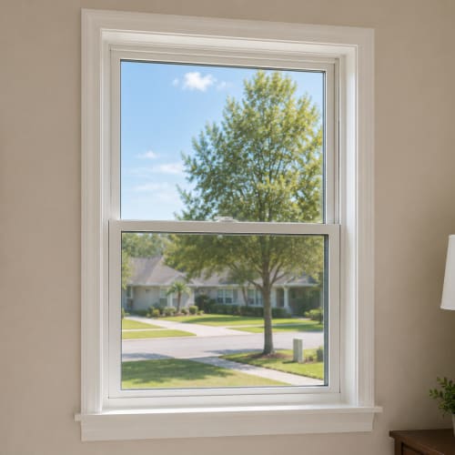 Custom single-hung window glass installed in Ocoee Florida. Click to open in modal.