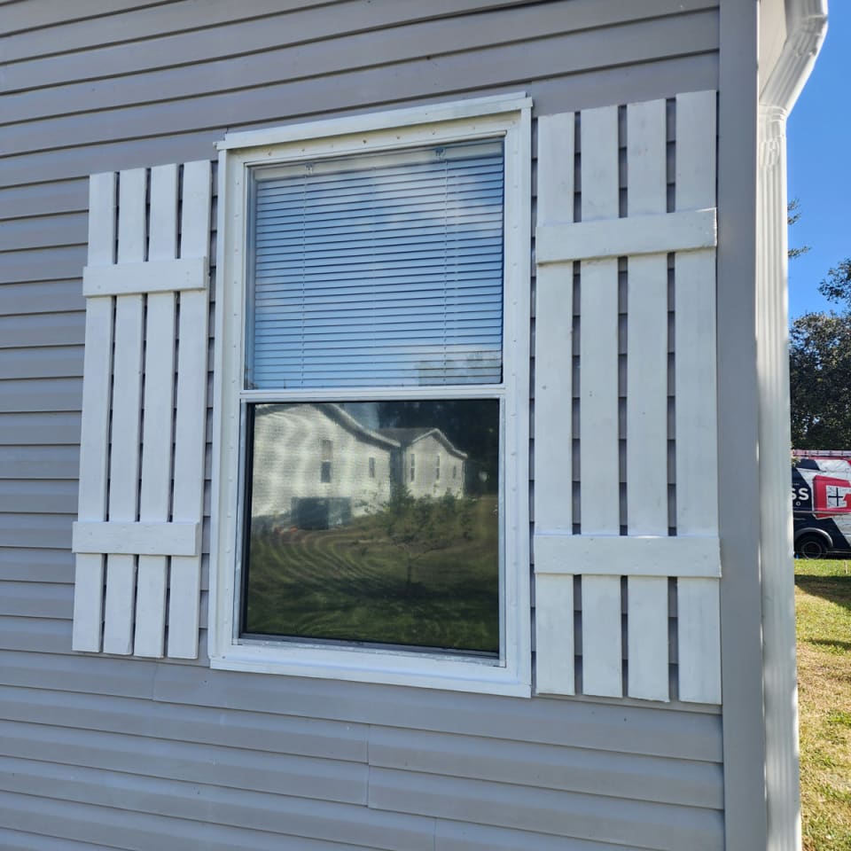 Condensation between double-pane glass showing IGU seal failure