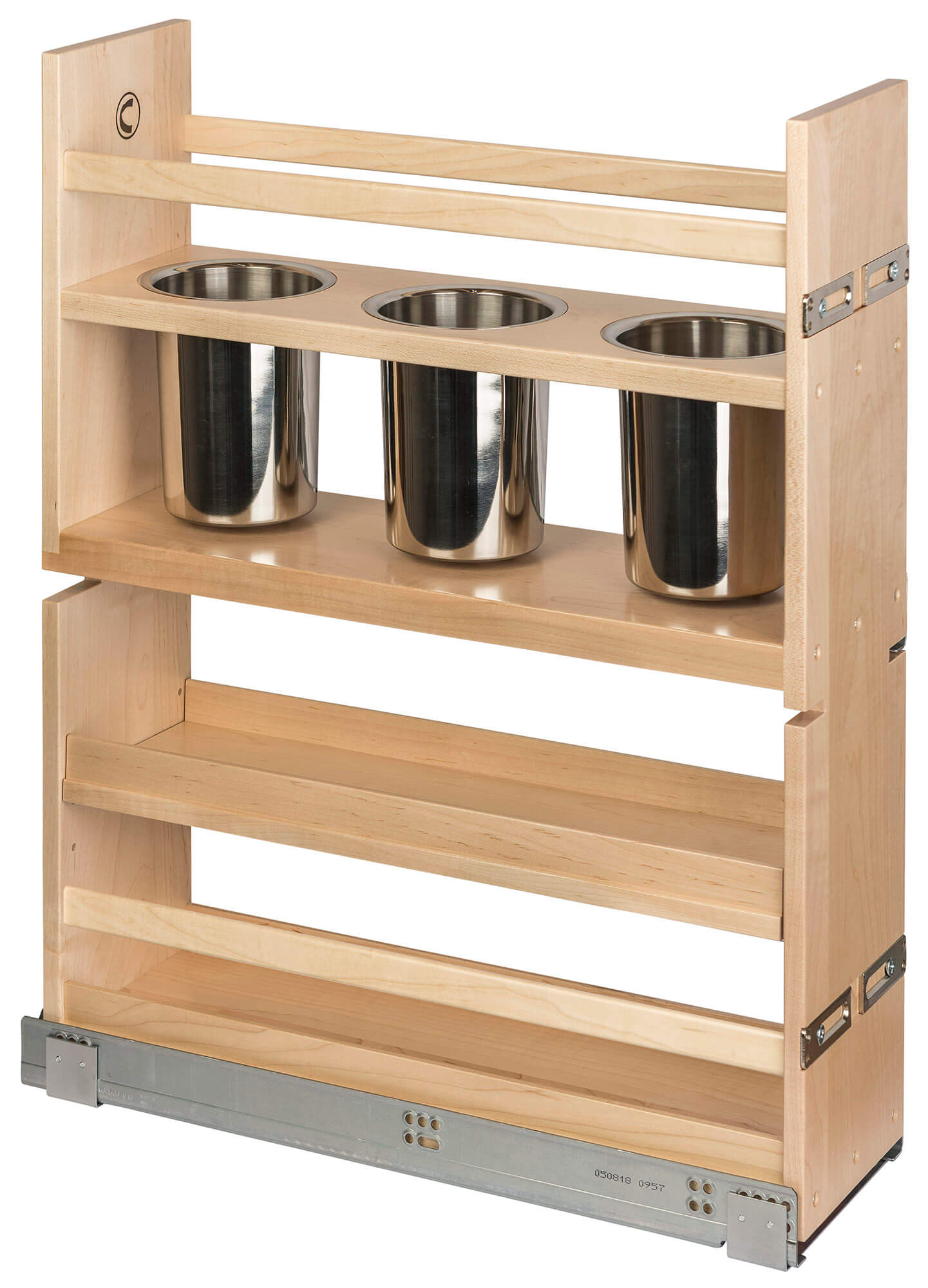 Utensil Pull-Out Cabinet – Knife Block & Bin Storage