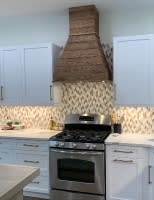 Castlewood Brown Rustic Shiplap Wood Range Hood