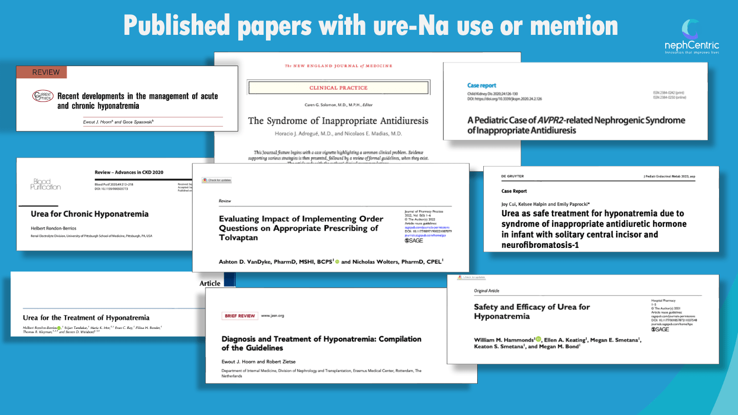 Ure-Na has been studied of mentioned in 9 medical or clinical publications.