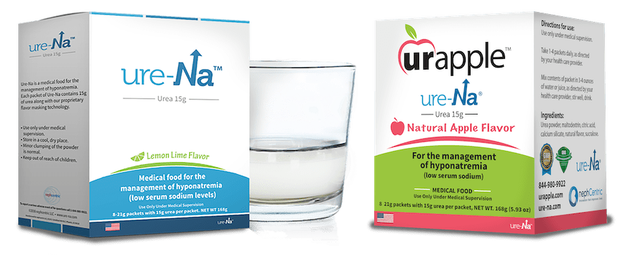 ure-Na and urapple ure-Na boxes with 8 sachets per box